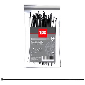 100 TOX Kabelbinder Clip schwarz von TOX