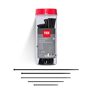 500 TOX Kabelbinder-Set Clip schwarz von TOX