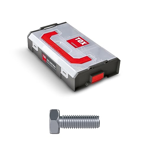 TOX L-BOXX Mini Sechskantschrauben M5 Sortiment DIN 933, individuell anpassbar, stapel- & untereinander verklickbar, inklusive Schrauben M5 in unterschiedlichen Abmessungen, 300 tlg., 094903203 von TOX