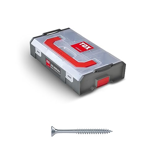 TOX L-BOXX Mini Spanplattenschrauben 4,5 + 5 mm Sortiment TX, individuell anpassbar, stapel- & untereinander verklickbar, inklusive Holzschrauben mit TX Antrieb, 260 tlg., 094903208 von TOX