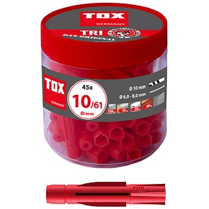 TOX TRI 10/61 010260081 Universaldübel Ø 10 mm x 61 mm, 45 St. TOX TRI 10/61 010260081 Universaldübel Ø 10 mm x 61 mm, 45 St. von TOX