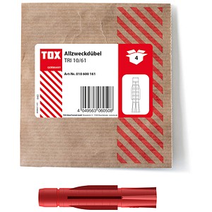 TOX TRI 10/61 010600161 Universaldübel Ø 10 mm x 61 mm, 4 St. von TOX