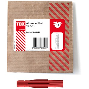 TOX TRI 5/31 010600021 Universaldübel Ø 5 mm x 31 mm, 10 St. von TOX