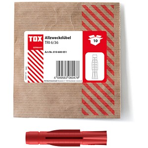 TOX TRI 6/36 010600051 Universaldübel Ø 6 mm x 36 mm, 10 St. von TOX