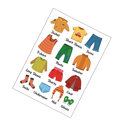 TOYANDONA 1 Satz Kleiderschrank Aufkleber Bekleidungsetiketten Für Kinder Etiketten Für Kinderkleidung Garderobenkleidung Vinyl-aufkleber-etikett Baby Kinderzimmer Pvc Kategorie-aufkleber von TOYANDONA