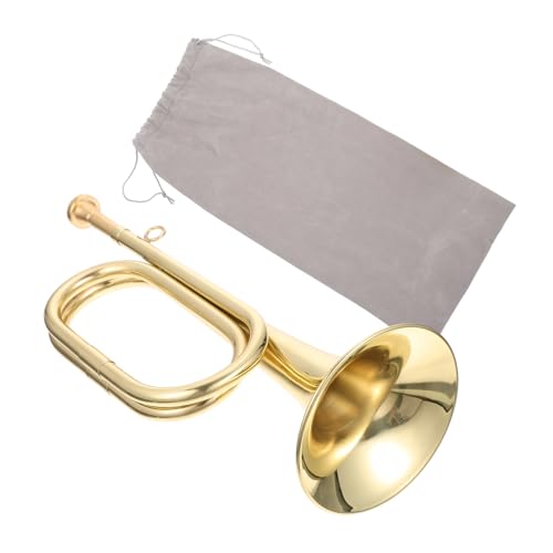 TOYANDONA 1 Satz Klein Kidcraft-spielset Blasinstrument Spielzeug Jubelnde Horntrompete Orchester Trompete Professionelles Kavallerie-signalhorn Kind Militärkapelle Messing Kupferrohr von TOYANDONA