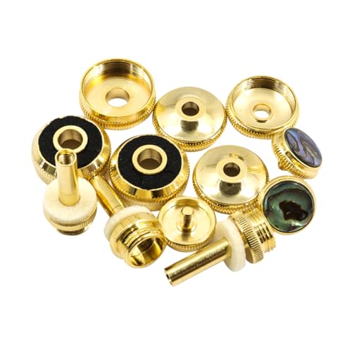 TOYANDONA 1 Satz Trompetenknopfschnalle trompete zubehör trompeten zubehör Musikinstrumente Zubehör Set Ventilknopf Ventilknöpfe Ersatz Trompetenknöpfe Trompetenkolbenschnalle Metall Golden von TOYANDONA