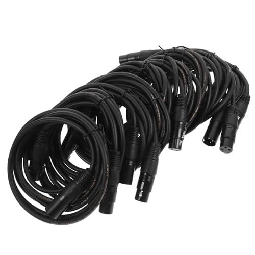 TOYANDONA 10 Stück 2 3 Pin Dmx Kabel für Bühnenbeleuchtung Kabel für Led par Licht Moving Head Licht Dj Ausrüstung (Schwarz) von TOYANDONA