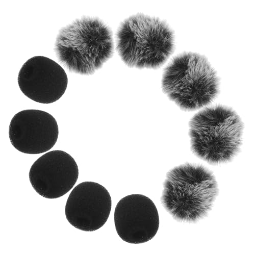 TOYANDONA 10 Stück Lavalier-mikrofonabdeckung Windschutzmikrofon Pelzmikrofon Windschutzscheibe Mikrofon-windschutzscheiben Windschutzscheibenabdeckung, Mikrofon Mikrofon-schutzhülle Schwamm von TOYANDONA