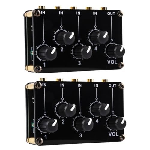 TOYANDONA 2 Stück 4 4-Kanal-Line-Mixer Mischen Stereo-Line-Mixer Live-Sound-Mixer Mini-Audiomischer 4-Kanal-Mixer Tragbarer Taschen-Audio-Mixer Gehäuse aus Acryl Black TOYANDONA 2 Stück 4 4-Kanal-Line-Mixer Mischen Stereo-Line-Mixer Live-Sound-Mixer Mini-Audiomischer 4-Kanal-Mixer Tragbarer Taschen-Audio-Mixer Gehäuse aus Acryl Black von TOYANDONA