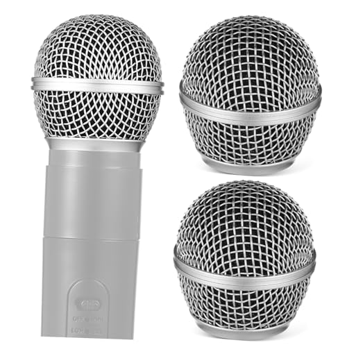 TOYANDONA 2 Stück Metallnetzabdeckung Grill Aufnahme Zubehör für Mikrofone Ball Mesh-Mikrofongitterkopf Mikrofonkopf aus Metall Mikrofon-Kugelnetz Mikrofonteile Mikrofon Metallgitter Silber TOYANDONA 2 Stück Metallnetzabdeckung Grill Aufnahme Zubehör für Mikrofone Ball Mesh-Mikrofongitterkopf Mikrofonkopf aus Metall Mikrofon-Kugelnetz Mikrofonteile Mikrofon Metallgitter Silber von TOYANDONA