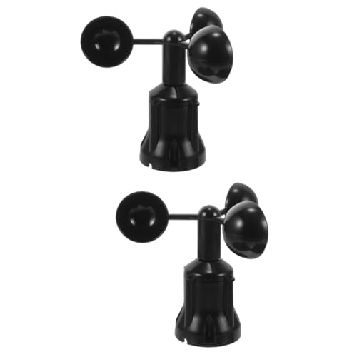 TOYANDONA 2 Stück Meteorologische Überwachungsgeräte Indikator Windmesssensor Messung Windsensor Windmesser wetterstation gehäuse Becher für Windrichtungsanzeiger Windanzeigeschutz Abs Black von TOYANDONA
