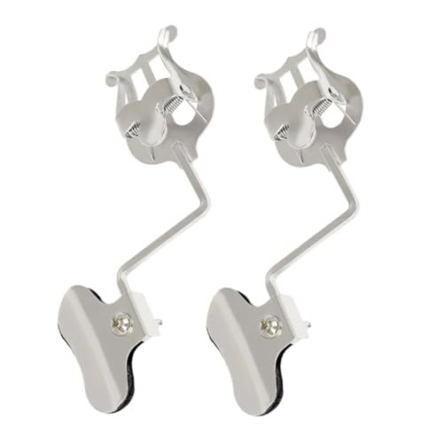 TOYANDONA 2 Stück Notenständer Leier für Posaune Musik Partitur Klemme Lyra-Clip klavier zubehör Musiknoten-Clip Clip für Klaviernotation Marschband Lyre Clip Musik Büroklammer Eisen Silber TOYANDONA 2 Stück Notenständer Leier für Posaune Musik Partitur Klemme Lyra-Clip klavier zubehör Musiknoten-Clip Clip für Klaviernotation Marschband Lyre Clip Musik Büroklammer Eisen Silber von TOYANDONA