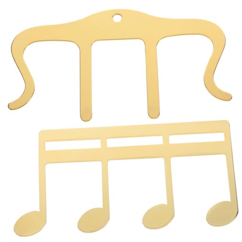 TOYANDONA 2 Stück Ordner Musik Score-Clip Musikseite Buchseite Klavierbuchhalter Seitenmarkierungsclips Seitenhalter für Musikclips Seitenhalter für Notenständer Eisen Golden von TOYANDONA
