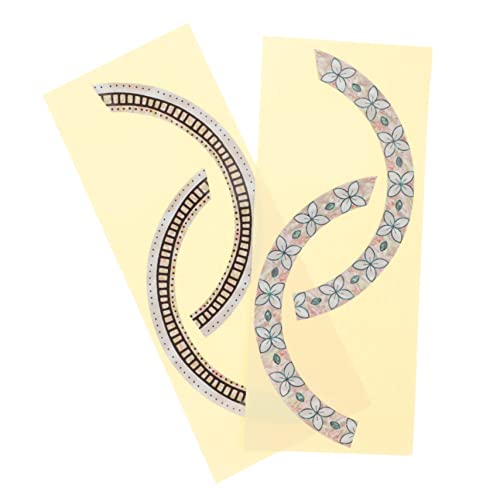 TOYANDONA 2 Stück Schalllochkranzkleber Gitarren-Rosette-Einlage Gitarrenrosette dekorativ Vinyl-Aufkleber Schalllochrosetten Schallloch-Aufkleber Guitar Inlays Sticker PVC von TOYANDONA