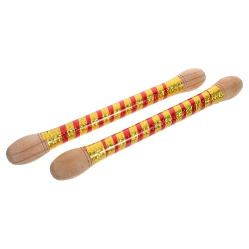 TOYANDONA 2 Stück Trommelstock Aus Robinienholz Dandiya-sticks Farbige Keulen Snare-drum-sticks Tierische Trommelstöcke Spielzeugtrommelstöcke Lummi-sticks Mini-trommelstöcke Kunststoff von TOYANDONA