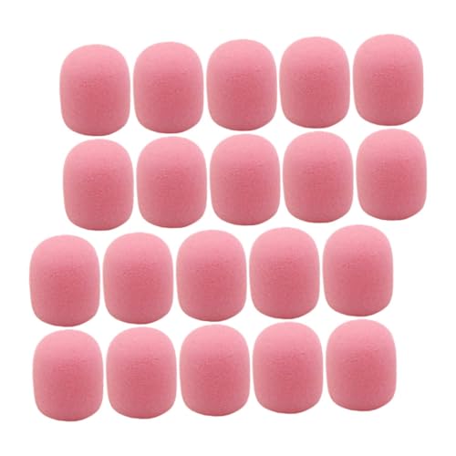 TOYANDONA 20 Stück Mikrofonabdeckung farbig Revers-Mikrofon-Schwammabdeckungen Farbe grau klein Fell Schwammabdeckungen für Mikrofone Mikrofon-Schutzhülle Mikrofonschwammabdeckung Rosa von TOYANDONA