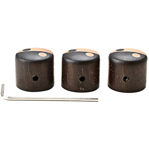TOYANDONA 3 Stück Gitarrenknöpfe Stimmknöpfe Für Gitarrensounds Ersatzton Les Teile Zubehör Musiksteuerung Stimmgeräte E Gitarre Professionelle Basslautstärkeknöpfe Gitarrenzubehör Holz von TOYANDONA