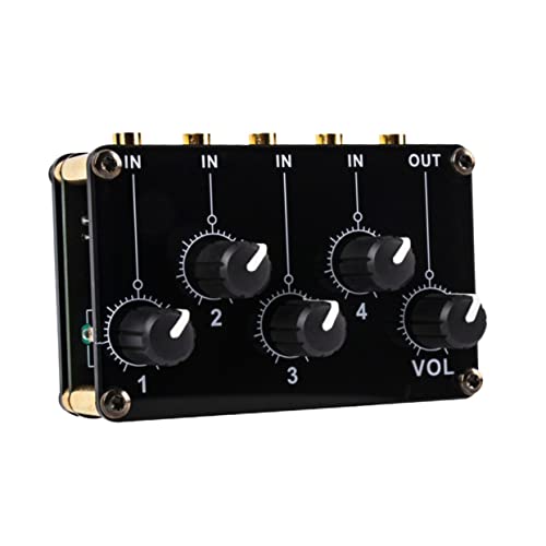 TOYANDONA 4 Live-Sound-Mixer Mini Mischen Mixer-Audio Tragbarer Taschen-Audio-Mixer Stereo-Line-Mixer Stereo-Audio-Mixer Mixer-System Audiomischer Gehäuse aus Acryl Black TOYANDONA 4 Live-Sound-Mixer Mini Mischen Mixer-Audio Tragbarer Taschen-Audio-Mixer Stereo-Line-Mixer Stereo-Audio-Mixer Mixer-System Audiomischer Gehäuse aus Acryl Black von TOYANDONA