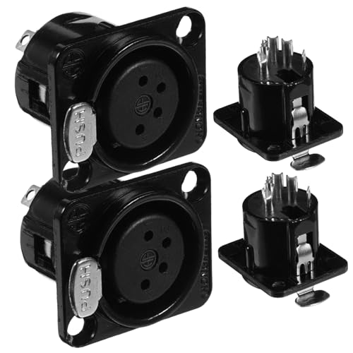 TOYANDONA 4 Stück Metallkartendrossel Zu männlich montieren adapter steckdose Mikrofonhalterung Adapter für Mikrofonkabel Plattenmontage Lautsprecheranschluss Vernickelter Kupferkern Schwarz TOYANDONA 4 Stück Metallkartendrossel Zu männlich montieren adapter steckdose Mikrofonhalterung Adapter für Mikrofonkabel Plattenmontage Lautsprecheranschluss Vernickelter Kupferkern Schwarz von TOYANDONA