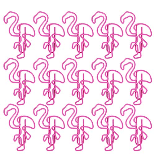 TOYANDONA 50 Stücke Flamingo Büroklammern Neuheit Büroklammer Memo Clips Lesezeichen Clips Tropical Party Supplies (Rosa) von TOYANDONA