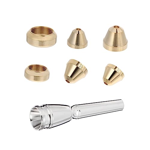 TOYANDONA 7 Stück Mundanzug für Schlüssel Ersatz Auftritt Ansatz kleine Trompete Trompetenmundstück aus Messing Trompetenteile Trompete liefert Silver TOYANDONA 7 Stück Mundanzug für Schlüssel Ersatz Auftritt Ansatz kleine Trompete Trompetenmundstück aus Messing Trompetenteile Trompete liefert Silver von TOYANDONA