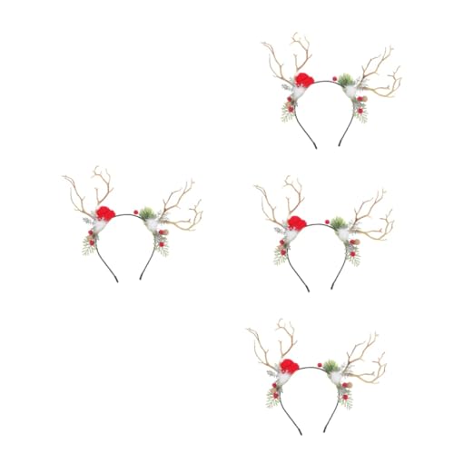 TOYANDONA 8 Stk Stirnband Weihnachtskopfschmuck Party-stirnbänder Weihnachtshirsch Stirnbänder Weihnachts-hirsch-haarreifen Weihnachtskopf Zubehör Fräulein Schmücken Die Blumen Plastik von TOYANDONA