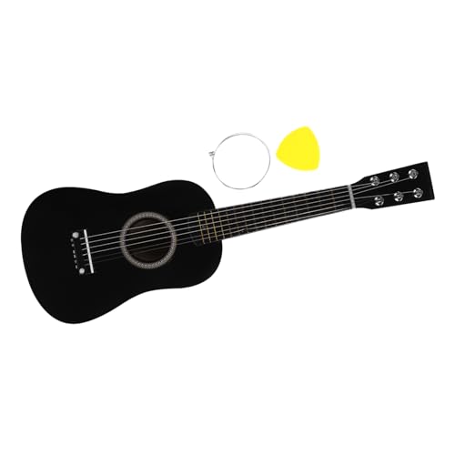 TOYANDONA Akustikgitarre für Anfänger Mini Gitarre im Vintage Stil Musikinstrument für Musikliebhaber Komfortabel und Spielbereit Schwarz Zufällige Zubehörfarbe TOYANDONA Akustikgitarre für Anfänger Mini Gitarre im Vintage Stil Musikinstrument für Musikliebhaber Komfortabel und Spielbereit Schwarz Zufällige Zubehörfarbe von TOYANDONA