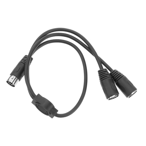 TOYANDONA Audio Kabel Koppler Koaxialkabel-Splitter Lärm männlich Teilt lautsprecher DIN 5-Pin-Splitter Midi-Y-Splitterkabel Midi-5-Pin-Splitter MIDI-Splitterkabel PVC Black von TOYANDONA