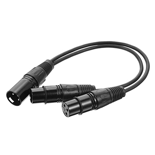 TOYANDONA Audioleitung Kabel männlich Mikrofon-Splitterkabel Audio-Ausgangskabel Kabel für Mikrofon für Mikrofon Mikrofonkabel für Lautsprecher Kupfer Black von TOYANDONA