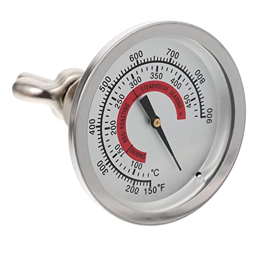 TOYANDONA Bbq Ofentemperaturmesser Bimetall Thermometer für Grill und Temperaturanzeige Installieren Kompaktes Design für Sicheres und Köstliches Grillen von TOYANDONA