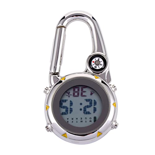 TOYANDONA Clip Uhr wasserdichte Rucksackuhr mit Karabiner und Kompass Multifunktionale Taschenuhr für Outdoor Aktivitäten für Abenteuerliebhaber Gelb TOYANDONA Clip Uhr wasserdichte Rucksackuhr mit Karabiner und Kompass Multifunktionale Taschenuhr für Outdoor Aktivitäten für Abenteuerliebhaber Gelb von TOYANDONA