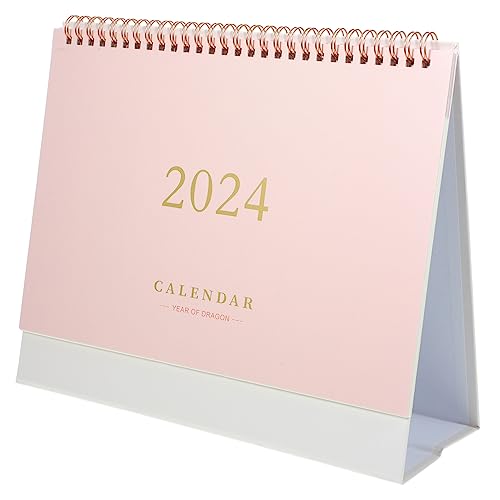 TOYANDONA Hausbedarf Mini-Kalender Tischkalender 2023 Juli 2023 – Dezember 2024 Filigraner Tischkalender 10. 02X8. 25X3. 14 Zoll (Rosa) Mini Tischkalender Bürokalender von TOYANDONA