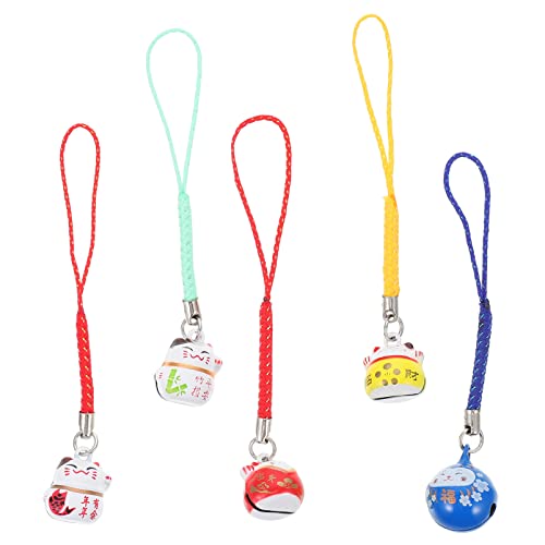 TOYANDONA Japanischer Maneki Neko Glückskatze Handyanhänger Kupfer Winkekatze Schellen Glöckchen Handyschmuck für DIY Schlüsselanhänger Auto Tasche Geldbörse Rucksack Glücksanhänger Deko 5 Stück TOYANDONA Japanischer Maneki Neko Glückskatze Handyanhänger Kupfer Winkekatze Schellen Glöckchen Handyschmuck für DIY Schlüsselanhänger Auto Tasche Geldbörse Rucksack Glücksanhänger Deko 5 Stück von TOYANDONA