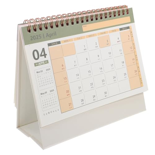 TOYANDONA Kleiner Tischkalender 2024-2025 Ab Juli. 2024 Bis Dez. 2025 Mini-Desktop- Stehend Flip- Flip- Für Büro Zuhause Schule von TOYANDONA