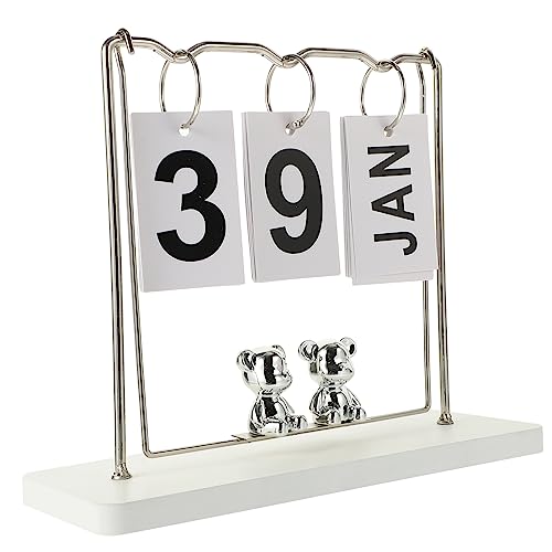 TOYANDONA Rustikaler Holz-schaukel-tischkalender Kalender Bürodekoration Kreativer Kalender für Zuhause TOYANDONA Rustikaler Holz-schaukel-tischkalender Kalender Bürodekoration Kreativer Kalender für Zuhause von TOYANDONA