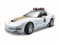 2001 Chevy Corvette Z06 Police 1:18 white von TOYMAX