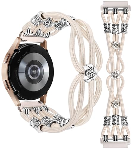 TOYOUTHS Boho Perlen Armband kompatibel mit Samsung Galaxy Watch 7/6/5/4 40mm 44mm Damen, Geflochten Nylon Elastisch Cute Solo Loop Armbänder für Watch 6 Classic/FE 40mm/Active 2, Polarstern, M TOYOUTHS Boho Perlen Armband kompatibel mit Samsung Galaxy Watch 7/6/5/4 40mm 44mm Damen, Geflochten Nylon Elastisch Cute Solo Loop Armbänder für Watch 6 Classic/FE 40mm/Active 2, Polarstern, M von TOYOUTHS