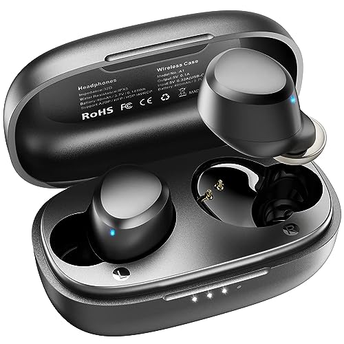 TOZO A1 Mini Bluetooth Kopfhörer, Kabellos Bluetooth 5.3, Leichte Drahtlose In-Ear Eingebautes Mic, Zu Tragen Ohrhörer (Kompatibel für kleine Ohren), Schwarz von TOZO