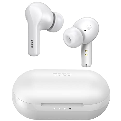 TOZO A2 Bluetooth Kopfhörer, Kopfhörer Kabellos Bluetooth 5.3 mit Eingebautem Mikrofon, Eindringlichem Premium-Sound mit Origx Akustik, Kabellose Ohrhörer mit Fernverbindung Bluetooth, Weiß von TOZO