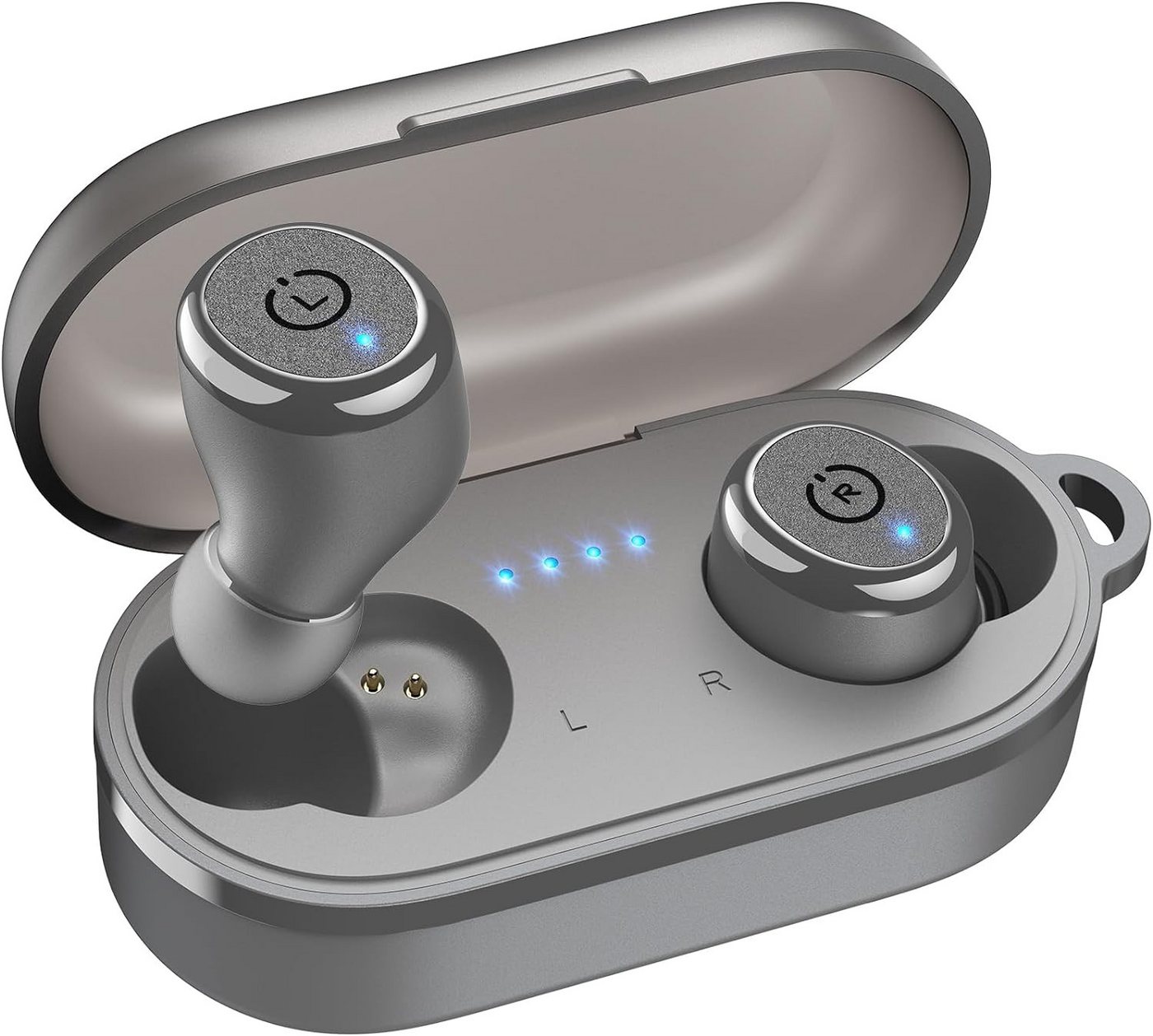 TOZO Bluethooth 5.3 mit Kabelloser Ladebox, App Customize 16 EQ In-Ear-Kopfhörer (Kabelloses Laden für bequeme Aufladung ohne störende Stecker oder Kabel., Ergonomisches Design IPX8 Wasserdicht Leistungsstarker Sound für Sport) von TOZO