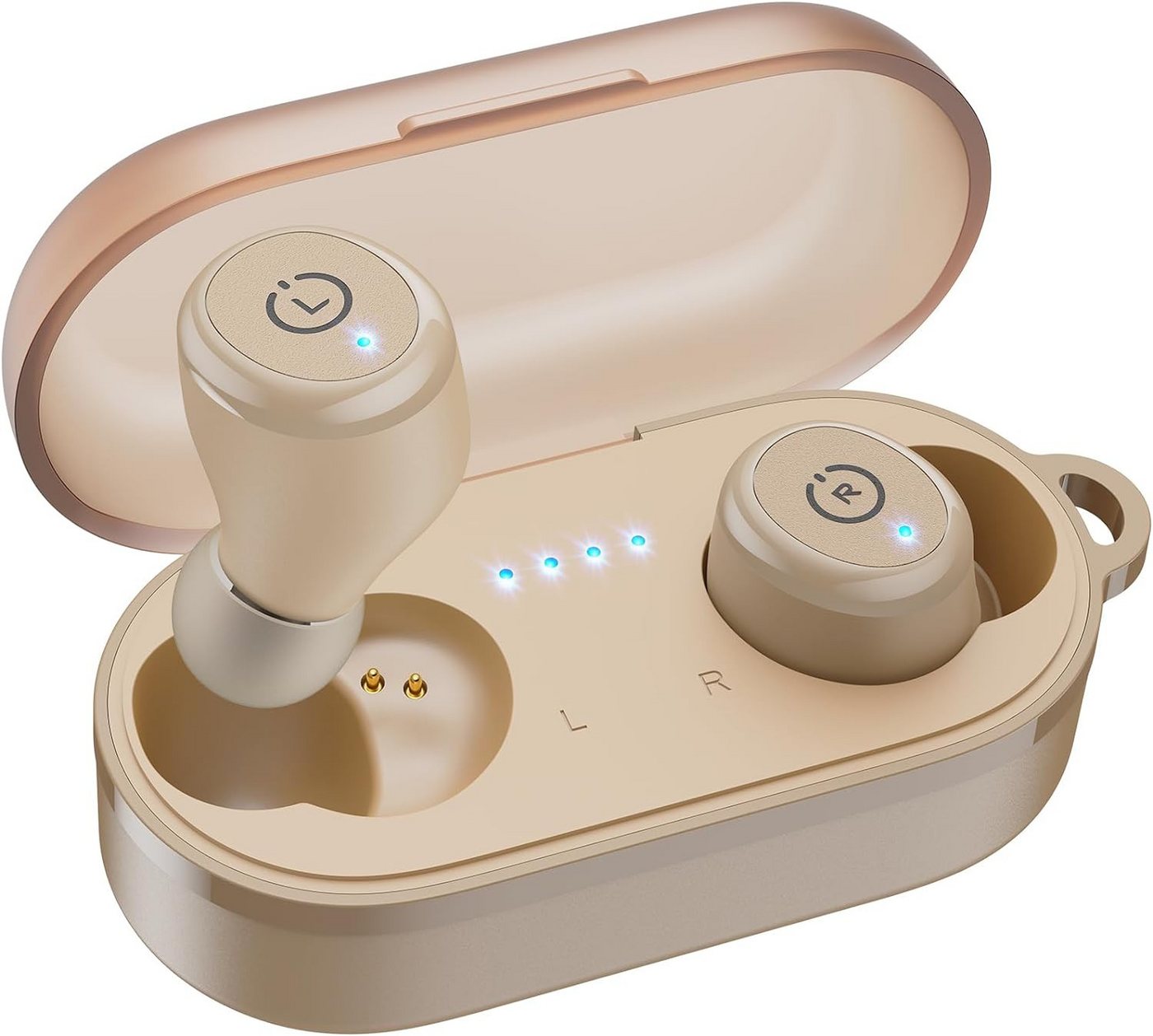 TOZO Bluethooth 5.3 mit Kabelloser Ladebox, App Customize 16 EQ In-Ear-Kopfhörer (Wasserdichte Ohrhörer mit IPX8 Nano-Beschichtung für Schutz bei Regen und Schweiß., Ergonomisches Design IPX8 Wasserdicht Leistungsstarker Sound für Sport) von TOZO
