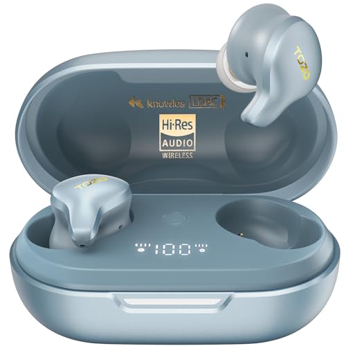 TOZO Golden X1 Kopfhörer Kabellos Bluetooth Balanced Armature Treiber und Hybrid Dynamik Treiber, OrigX Pro, LDAC & Hi-Res Audio Drahtlos, Umgebung & Aktive Geräuschunterdrückung Ohrhörer, Blau von TOZO