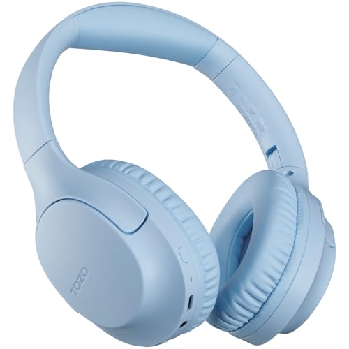 TOZO HA1 Faltbare Over Ear Kopfhörer 5.4 Bluetooth Kopfhörer, ENC Noise Cancelling Kopfhörer, Kopfhörer Kabellos Bluetooth mit App Steuerung, 70 Std Spielzeit Stereo Tiefer Bass, Blau von TOZO