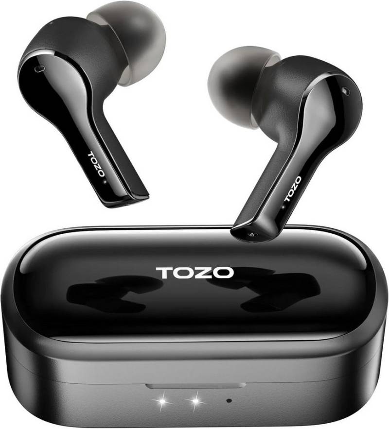 TOZO Kabellos Bluetooth 5.3 Anruf Noise Cancelling und kabelloses Laden In-Ear-Kopfhörer (Erleben Sie kristallklare Anrufe und beeindruckenden 3D-Sound mit diesen wasserdichten, ergonomischen Bluetooth-In-Ear-Kopfhörern, die eine lange Akkulaufzeit und schnelles Aufladen bieten., Bluetooth, mit 4 Mikrofon, Tiefer Bass, IPX7 Wasserdichte, Typ-C) von TOZO