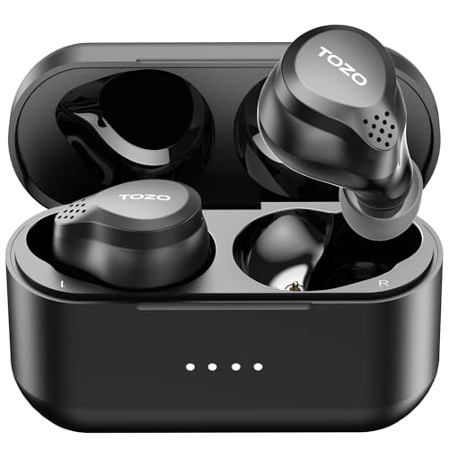 TOZO NC7 Alle Funktionen Bluetooth Kopfhörer, OrigX 2.0 Kopfhörer Kabellos mit 72 Std ultralange Wiedergabezeit, In Ear Kopfhörer mit App-Anpassung, Eintauchender Klang Deep Bass Ohrhörer, Schwarz von TOZO