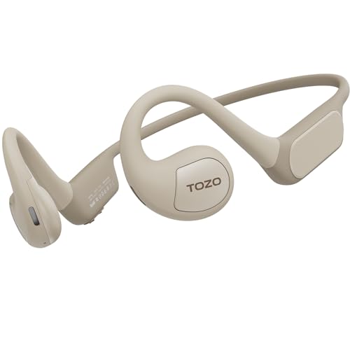 TOZO OpenReal True Kopfhörer Kabellos Bluetooth 5.3 Tastensteuerung Open Ear Ohrhörer Dual-Mic Anrufgeräuschunterdrückung mit Premium Sound, Luftleistungs Sportkopfhörer für Laufen Radfahren Wandern von TOZO