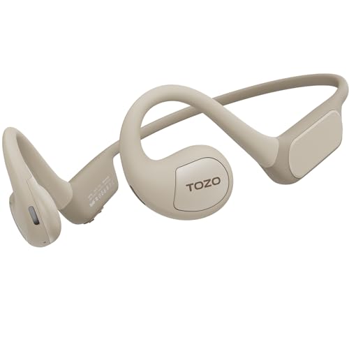 TOZO OpenReal Kopfhörer Kabellos Bluetooth 5.3 Open Ear Kopfhörer, Dual-Mic ENC Anruf Noise Cancelling Kopfhörer mit Premium Sound, Luftleistungs Sportkopfhörer für Laufen Radfahren Wandern - Khaki TOZO OpenReal Kopfhörer Kabellos Bluetooth 5.3 Open Ear Kopfhörer, Dual-Mic ENC Anruf Noise Cancelling Kopfhörer mit Premium Sound, Luftleistungs Sportkopfhörer für Laufen Radfahren Wandern - Khaki von TOZO