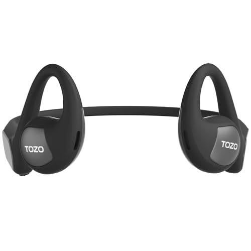 TOZO OpenReal True Kopfhörer Kabellos Bluetooth 5.3 Tastensteuerung Open Ear Ohrhörer Dual-Mic Anrufgeräuschunterdrückung mit Premium Sound, Luftleistungs Sportkopfhörer für Laufen Radfahren Wandern von TOZO