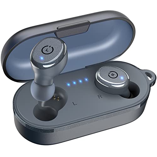 TOZO T10 Bluetooth Kopfhörer Kabellos In Ear Ohrhörer Sport Bluetooth 5.3 IPX8 Wasserdicht Headset mit kabellosem Ladecase Mikrofon Premium Sound Bass Blau von TOZO